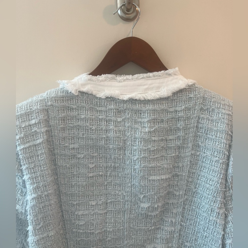 L'AGENCE Agnes Tweed Denim Jacket NWT - Picture 9 of 16